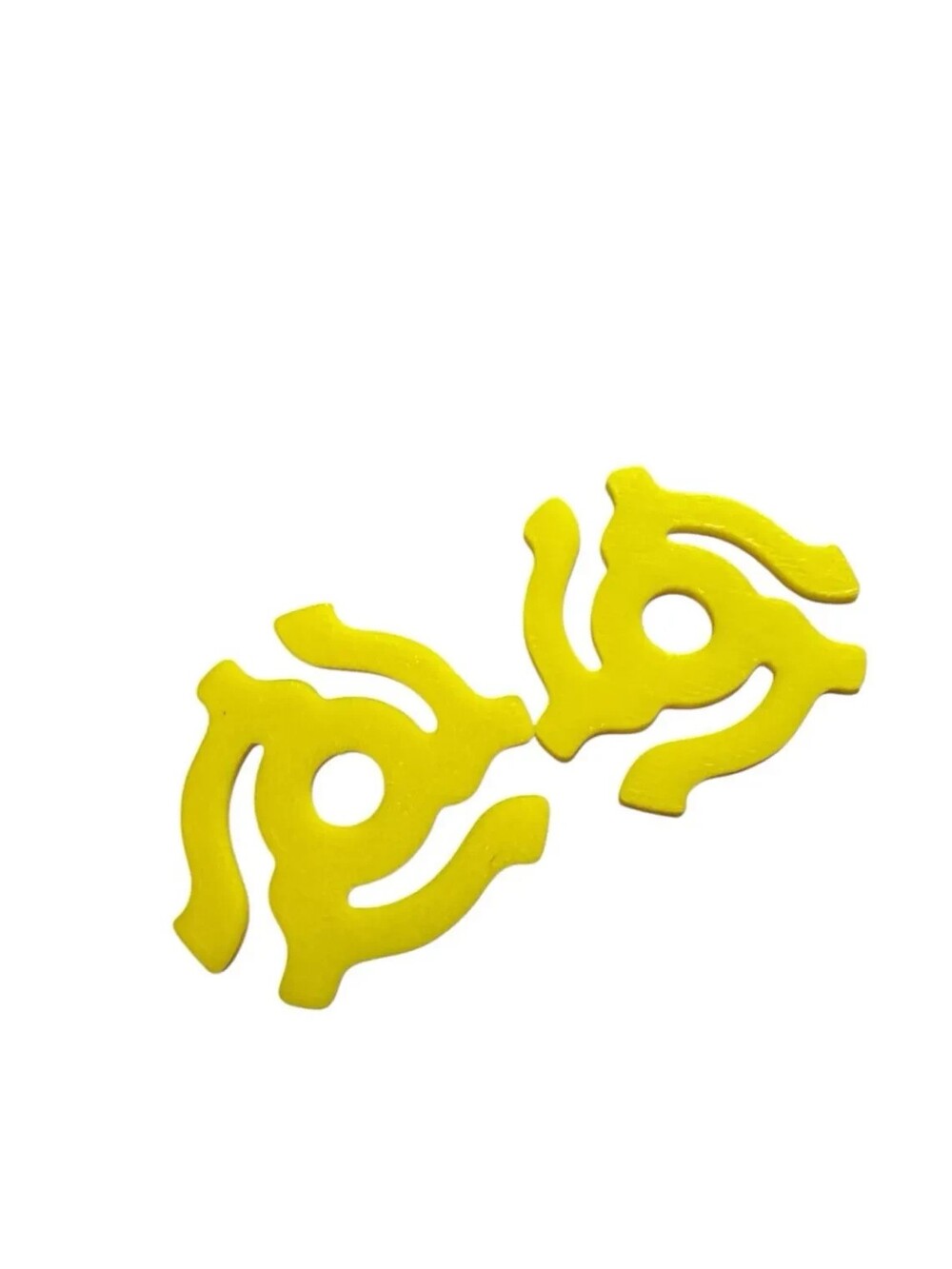 Adapter Inserts for 7" 45 RPM Records Yellow Plastic - Picture 3 of 4